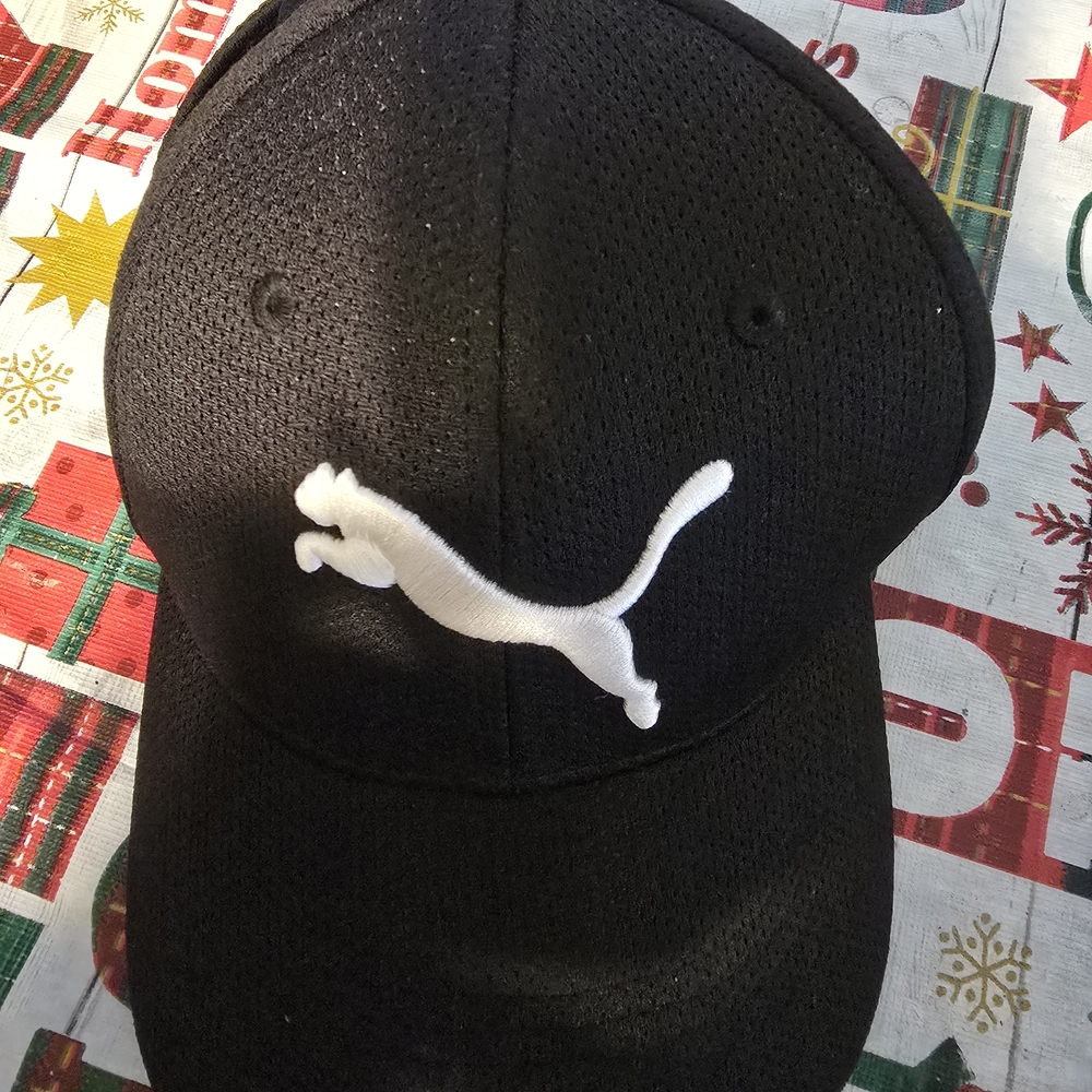 Puma Black Cap with White Logo
